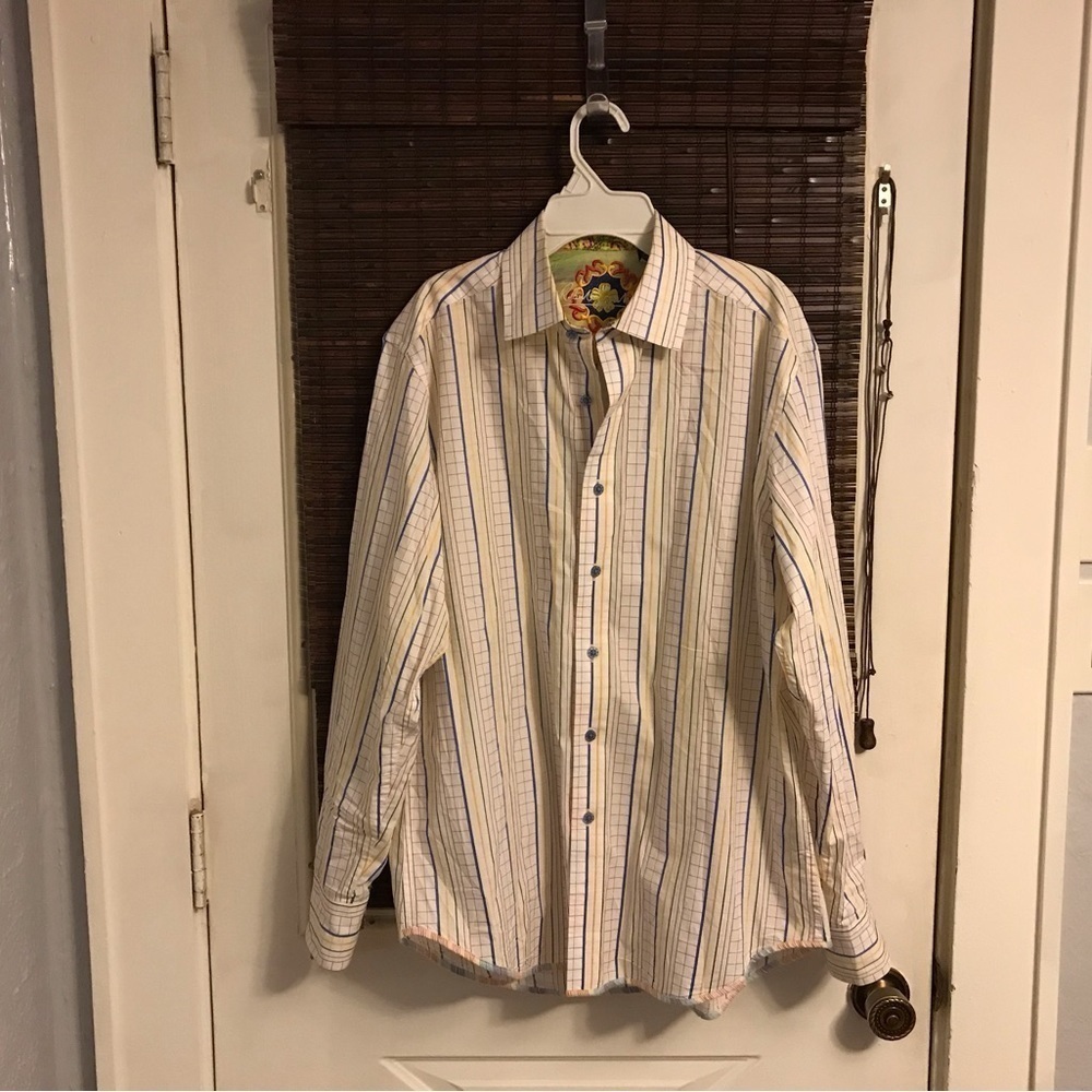 Robert Graham Button Down Strip Print